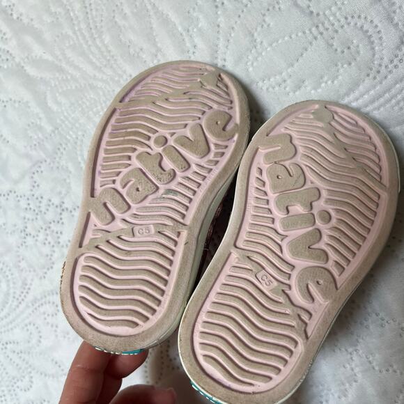 Native Jefferson Bling Glitter Sneakers Size 5 - Picture 8 of 8